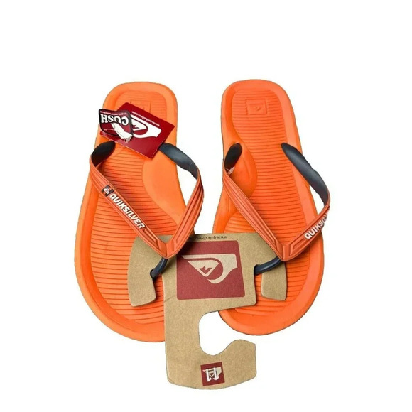 Quiksilver Haleiwa Men's Flip Flops Orange Sandal Size 11 NEw.. - Picture 1 of 16